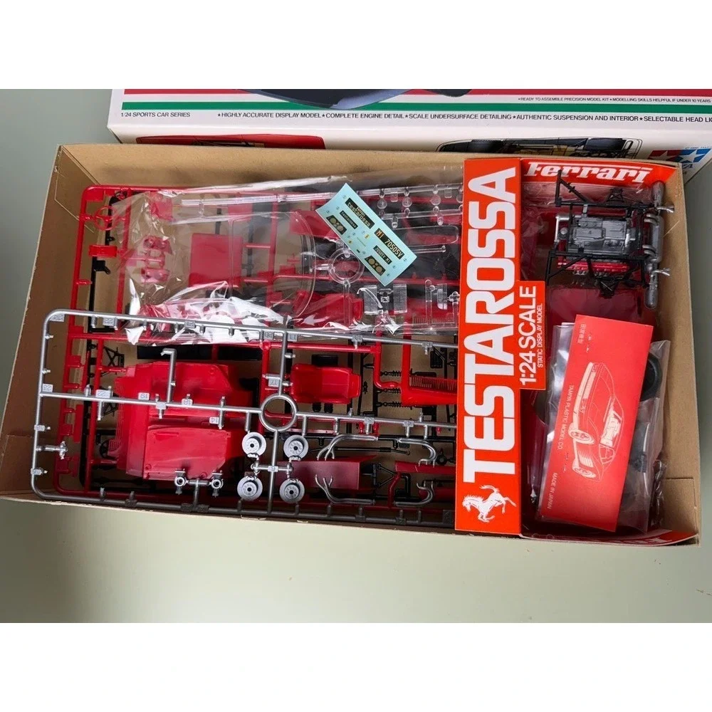 Tamiya Ferrari Testarossa 1/24 Model Kit 24059 Partially Built Engine Complete